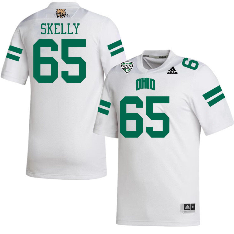 Ohio Bobcats #65 Jake Skelly College Football Jerseys Stitched-White